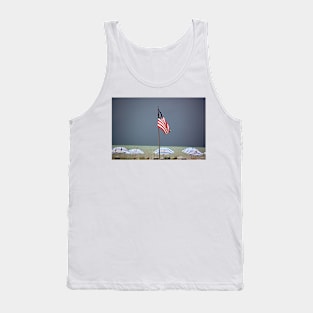 American Flag on Beach Tank Top